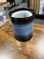 Ceramic Utensil Holder for Kitchen Counter, 7.2", Blue — Big Savings Outlet Mesa AZ