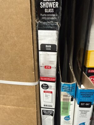 Delta 23.5 in. W x 67.8 in. H Sliding Shower Door Glass Panel in Rain Glass — Big Savings Outlet Mesa AZ