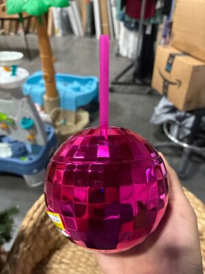 Pink Disco Ball Tumbler with Straw — Big Savings Outlet Mesa AZ