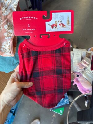 Plaid Brushed Fleece Dog and Cat Pajamas - Wondershop™ Red/Black S — Big Savings Outlet Mesa AZ