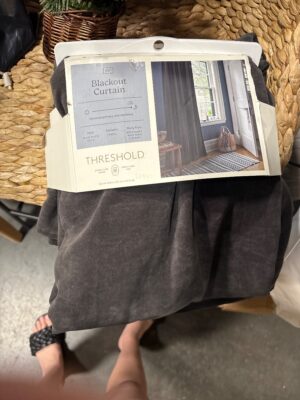 Threshold Black Matte Velvet Blackout Curtain Panel - 50"x84" — Big Savings Outlet Mesa AZ