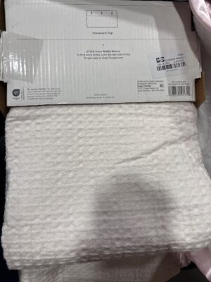 Threshold Ivory Waffle Weave 100% Cotton Shower Curtain — Big Savings Outlet Mesa AZ