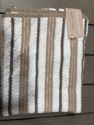 WELSPUN USA INC TEXTURED STRIPE TWL Open Box — Big Savings Outlet Mesa AZ