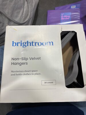 30ct Flocked Hangers - Gray - Brightroom™: Velvet Clothes Hangers for Skirts, Sweaters, Dresses, Suits — Big Savings Outlet Mesa AZ