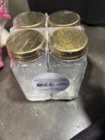 4-Pack Glass Spice Jars with Gold Lids, 3.72 fl oz — Big Savings Outlet Mesa AZ