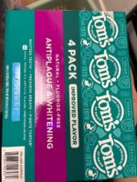 Tom's of Maine Antiplaque & Whitening Fluoride-Free Toothpaste, Peppermint, 4-Pack — Big Savings Outlet Mesa AZ
