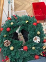 Artificial Christmas Wreath with Ornaments and Pinecones — Big Savings Outlet Mesa AZ