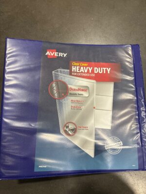Avery 670 Sheet 3 Heavy Duty Ring Binder PVC Free Purple Clear Cover — Big Savings Outlet Mesa AZ