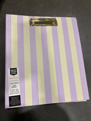 Best Year Ever 1" 3 Ring Binder Tan/Purple Stripes — Big Savings Outlet Mesa AZ