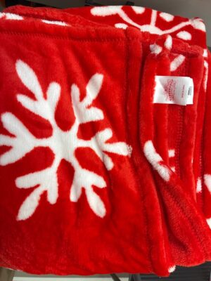 Christmas Snowflake Plush Throw Blanket Red/White - Wondershop™ — Big Savings Outlet Mesa AZ