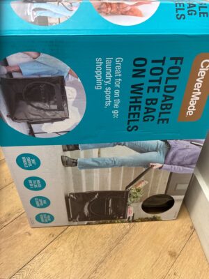 CleverMade Collapsible Laundry Tote Bag with Wheels, 40L, Black — Big Savings Outlet Mesa AZ