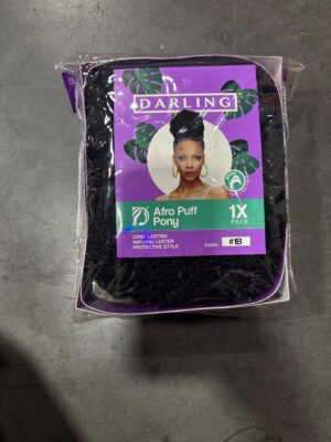 Darling Afro Puff Pony 1B: Synthetic Hair Extensions, 10 Inch Length, Includes Instructions — Big Savings Outlet Mesa AZ