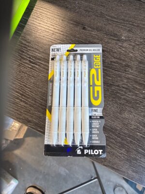 G2 Gel 5pk Pilot Edge White Barrel Gel Pens Fine Point 0.7mm Black Ink — Big Savings Outlet Mesa AZ