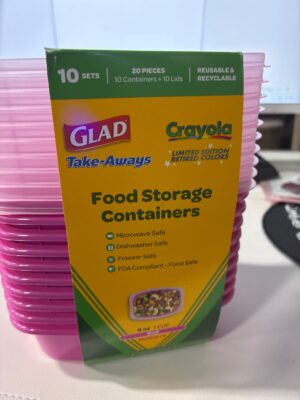 Glad Take-Aways Crayola Retired Colors 8oz/10pk Deli/Snack Food Storage Containers - Mulberry — Big Savings Outlet Mesa AZ