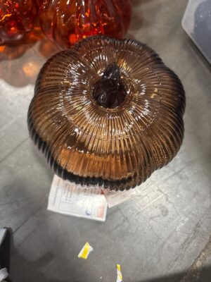 Glass LED Pumpkins Brown - Bullseye's Playground™ — Big Savings Outlet Mesa AZ