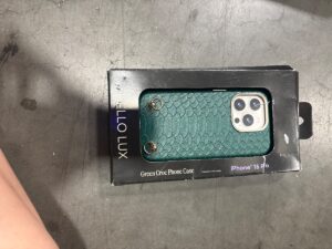 Hello Lux iPhone 15 Pro Phone Case - Green Croc Wrapped — Big Savings Outlet Mesa AZ