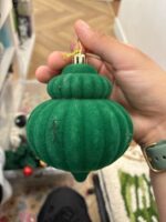 Holiday Time Green Flocked Ribbed Christmas Ornament — Big Savings Outlet Mesa AZ