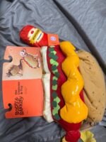 Hot Dog Full Body Halloween Dog and Cat Costume with Ketchup Toy - S - Boots & Barkley™ — Big Savings Outlet Mesa AZ