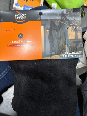 Hyde & Eek! Boutique Black Gauze Cloth Halloween Decoration 6ft x 30in — Big Savings Outlet Mesa AZ