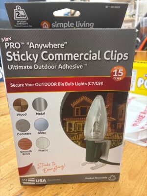 Max PRO / Simple Living Max PRO "Anywhere" Sticky Commercial Clips Ultimate Outdoor Adhesive (15 Clips) — Big Savings Outlet Mesa AZ