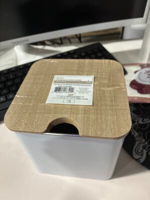 Metal Storage Container with Wood Lid - Threshold — Big Savings Outlet Mesa AZ