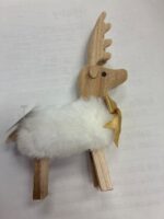 Newly Woven Wooden Reindeer with Faux Fur Christmas Decoration — Big Savings Outlet Mesa AZ
