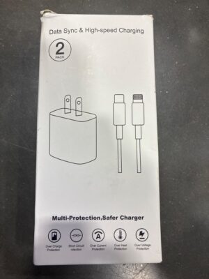 Nuinno 2-Pack 20W USB-C Wall Charger & USB-C to Lightning Cable Set — Big Savings Outlet Mesa AZ