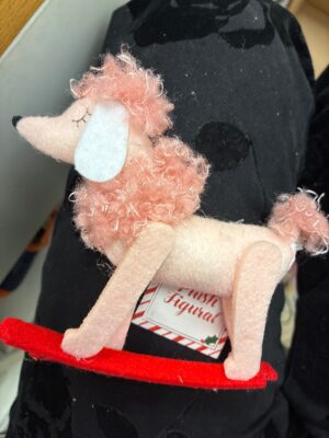 Pink Poodle Plush Figurine on Skis — Big Savings Outlet Mesa AZ