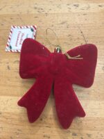 Red Flocked Bow Christmas Ornament — Big Savings Outlet Mesa AZ