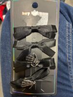 Target Halloween Black Hair Bows with Skeleton Hand Charms - 4 Pack — Big Savings Outlet Mesa AZ