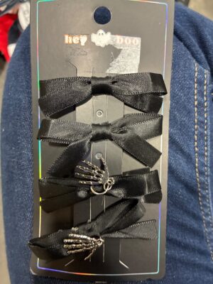 Target Halloween Black Hair Bows with Skeleton Hand Charms - 4 Pack — Big Savings Outlet Mesa AZ