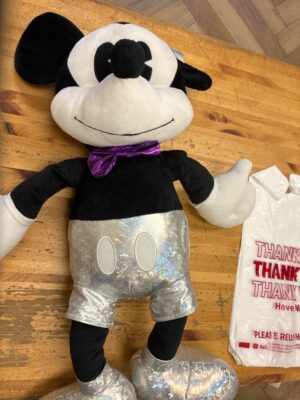 Disney Mickey Mouse Plush Toy - Silver Shorts & Purple Bowtie, 14-inch — Big Savings Outlet Mesa AZ