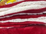Solid Plush Throw Blanket with Faux Shearling Reverse Red - Threshold™ — Big Savings Outlet Mesa AZ