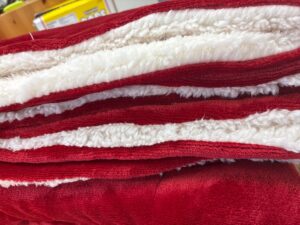 Solid Plush Throw Blanket with Faux Shearling Reverse Red - Threshold™ — Big Savings Outlet Mesa AZ