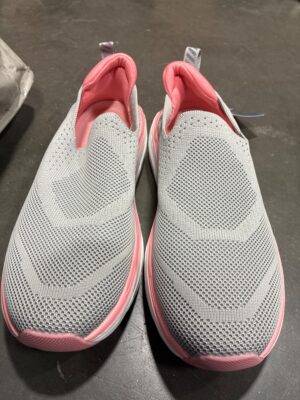 STO Women's Slip-On Knit Walking Shoes - Grey/Pink Size 7 — Big Savings Outlet Mesa AZ