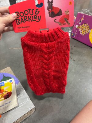 Boots & Barkley Red Cable Knit Pet Sweater - Size S — Big Savings Outlet Mesa AZ