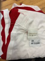 Threshold 72"x72" Scalloped Curtain Panel (Red/White) — Big Savings Outlet Mesa AZ