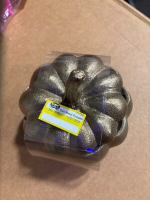 Threshold designed w/Studio McGee Cast Metal Pumpkin Canister Gold Antique - Threshold™ designed with Studio McGee — Big Savings Outlet Mesa