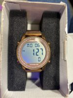 TIMEURE Rose Gold Pedometer Digital Watch with Rhinestone Bezel — Big Savings Outlet Mesa AZ