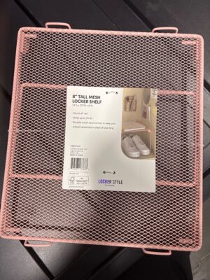 U Brands 8" Tall Mesh Locker Shelf Peachy Pink — Big Savings Outlet Mesa AZ