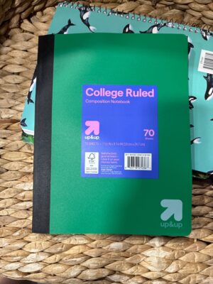 up&up College Ruled Composition Notebook, Green, 70 Sheets — Big Savings Outlet Mesa AZ