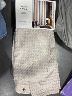 Waffle Weave Shower Curtain Khaki - Threshold™ — Big Savings Outlet Mesa AZ