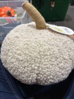 White Boucle Decorative Pumpkin — Big Savings Outlet Mesa AZ