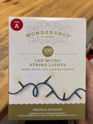 Wondershop 100-Count LED Micro String Lights, Warm White, 8.3ft Lighted Length — Big Savings Outlet Mesa AZ