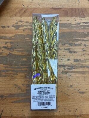 Wondershop 14-Count Gold Swirl Icicle Christmas Ornament Set — Big Savings Outlet Mesa AZ