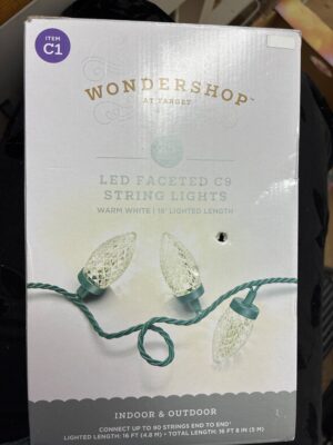 Wondershop LED Faceted C9 Warm White String Lights, 16 ft — Big Savings Outlet Mesa AZ