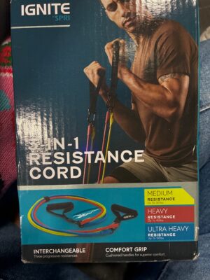 Ignite by SPRI Resistance 3 in 1 Band Kit - Blue/Yellow/Pink: Medium Latex Tubes for Legs & Arms — Big Savings Outlet Mesa AZ