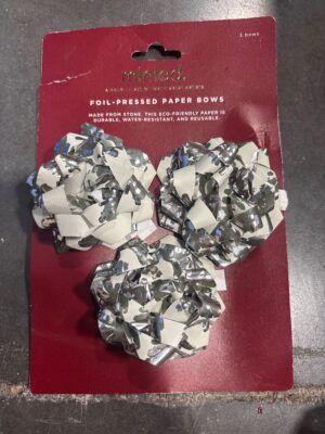 Minted Foil-Pressed Paper Bows - Frosted Trees (Set of 3) — Big Savings Outlet Mesa AZ