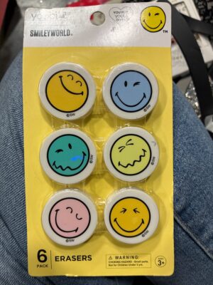 Yoobi SmileyWorld 6pk Erasers, School Supplies — Big Savings Outlet Mesa AZ